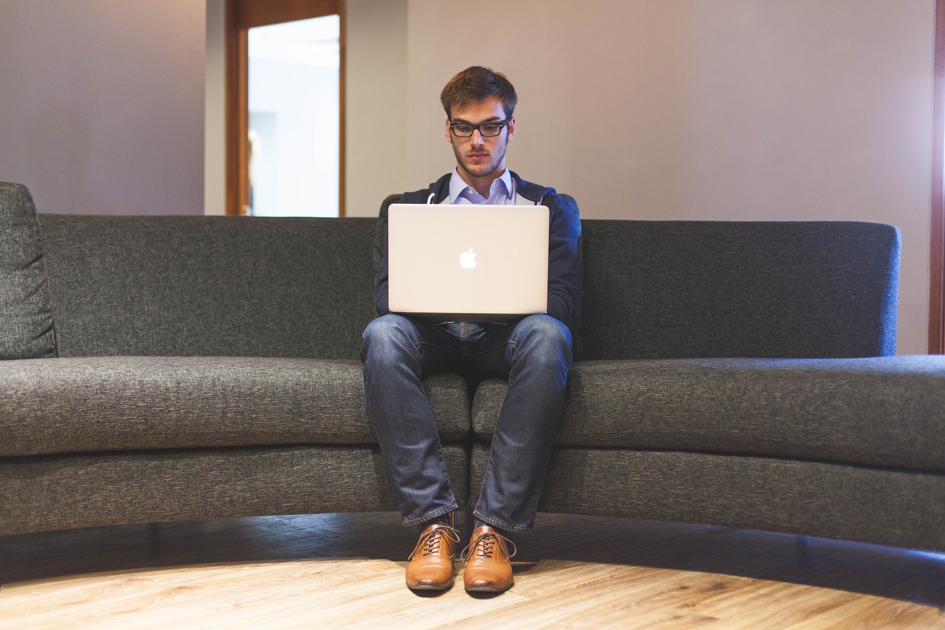 Man, Laptop, Businessman