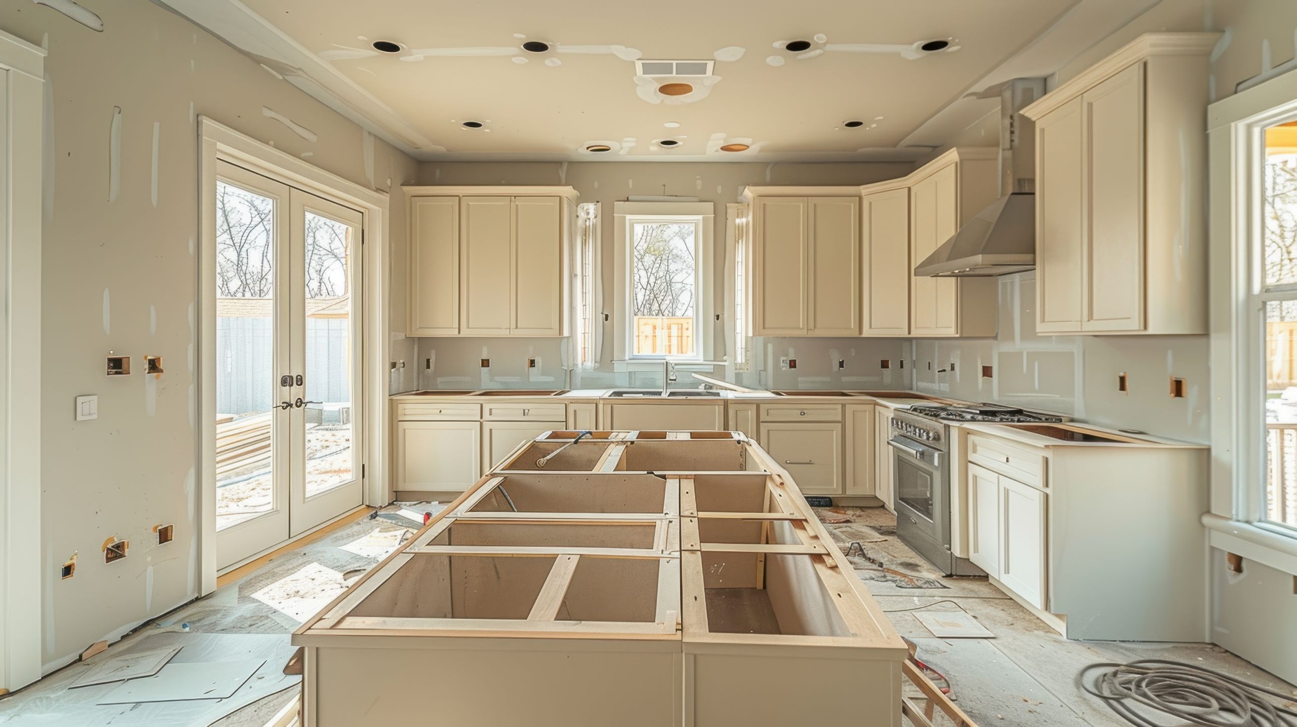 Remodeling of a kitchen in progress